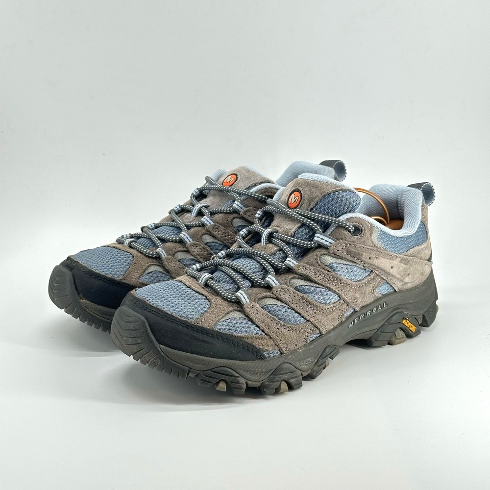 Merrell Moab 3 Hiking Shoes Women 9 Wide Blue J035896W Suede Mesh Vibram Low Top - Picture 2 of 8
